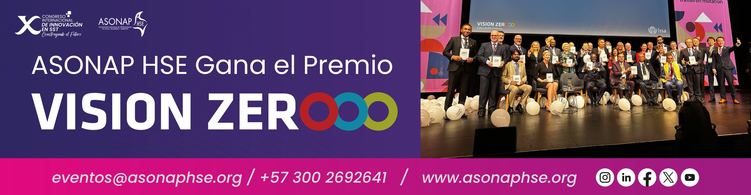 ASONAP HSE recibe el Premio Vision Zero de la AISS en Sídney, Australia